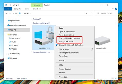 bitlocker windows 10.